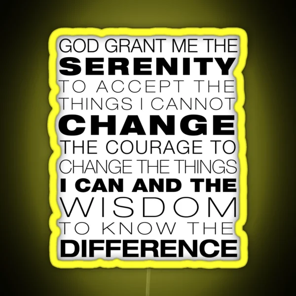 Serenity Prayer RGB Neon Sign