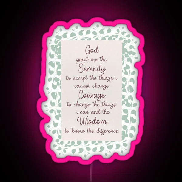Serenity Prayer RGB Neon Sign