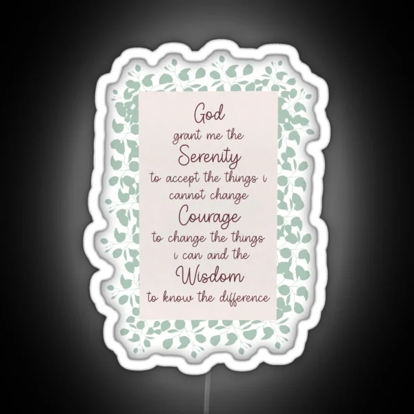 Serenity Prayer RGB Neon Sign