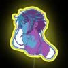 RGB Neon Digital Sign with Dynamic Color Changing Effects Artwork