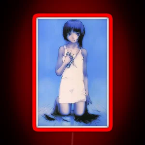 Serial Experiments Lain Scissors Illustration RGB Neon Sign