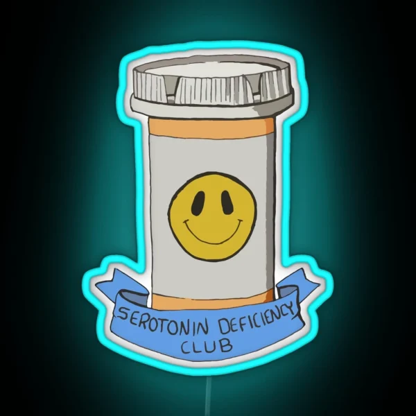Serotonin Deficiency Club RGB Neon Sign