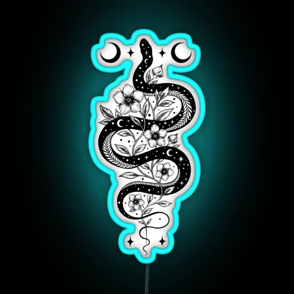 Serpent Spell Black RGB Neon Sign
