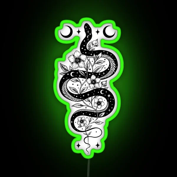 Serpent Spell Black RGB Neon Sign