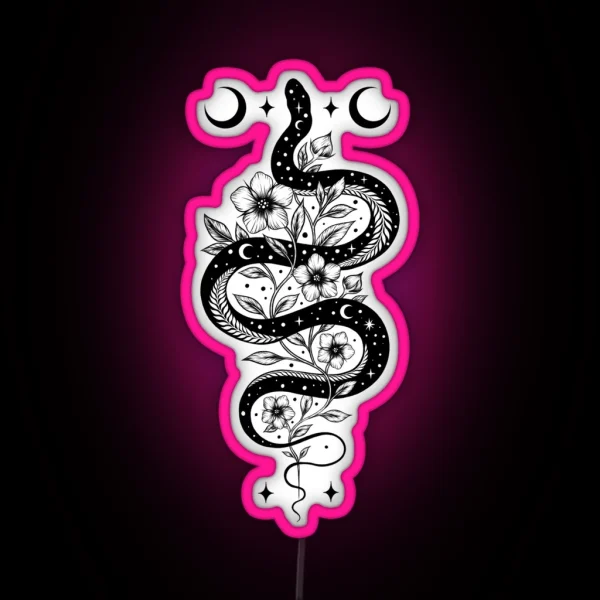 Serpent Spell Black RGB Neon Sign