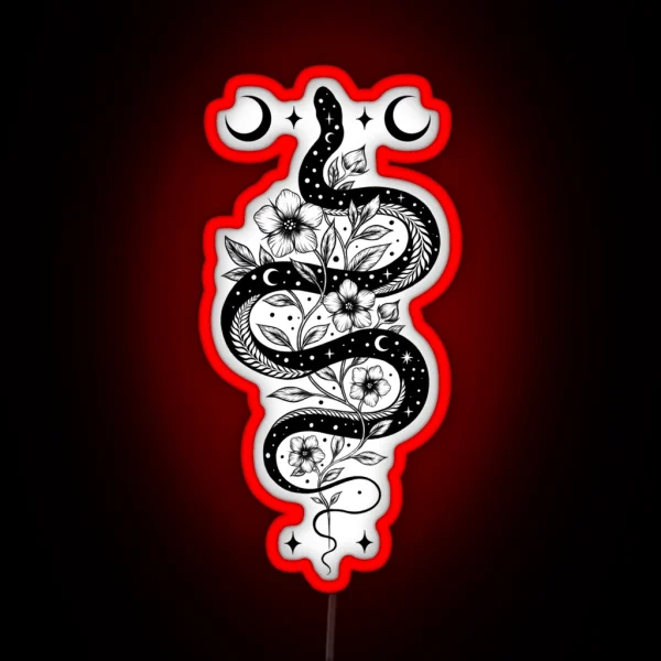 Serpent Spell Black RGB Neon Sign