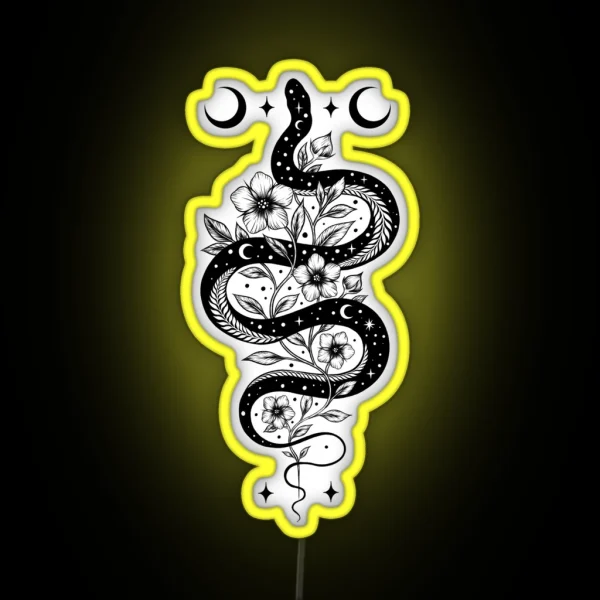 Serpent Spell Black RGB Neon Sign