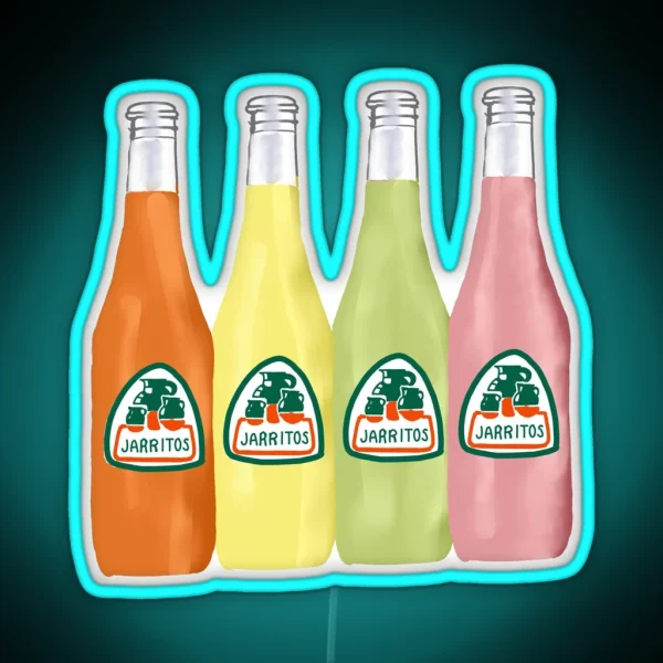 Set Of 4 Jarritos Drawing RGB Neon Sign