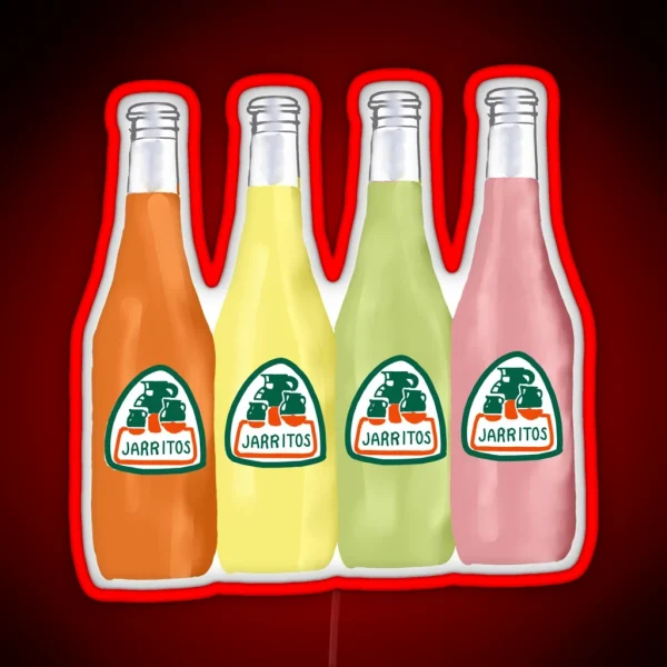 Set Of 4 Jarritos Drawing RGB Neon Sign