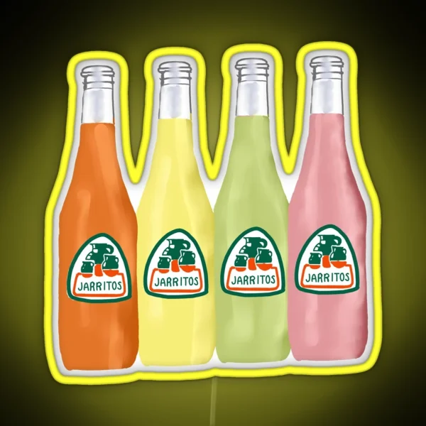 Set Of 4 Jarritos Drawing RGB Neon Sign
