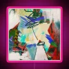 Vibrant colorful abstract art neon light show display canvas signage