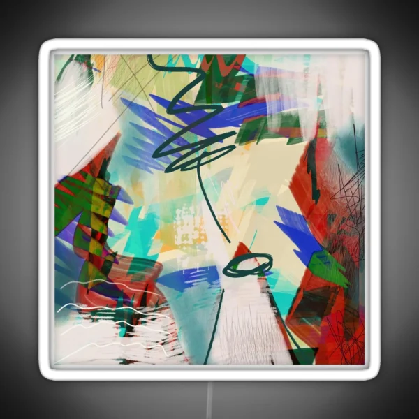 Setting It Aside Colorful Chaos Chaotic Abstract RGB Neon Sign
