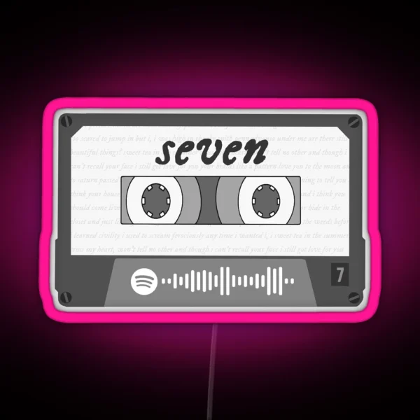 Seven Cassette Tape RGB Neon Sign