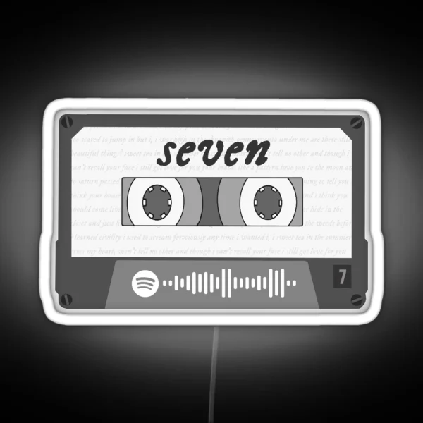 Seven Cassette Tape RGB Neon Sign