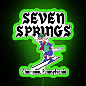 Seven Springs 1960s RGB Neon Sign