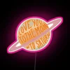 Vibrant Neon Sign Depicting Taylor Swift's Folklore Album Artwork Emblematically