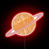 Neon RGB sign featuring lyrics from Taylor Swift's Folklore album