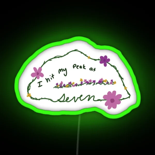 Seven Taylor Swift Lyrics With Flowers RGB Neon Sign