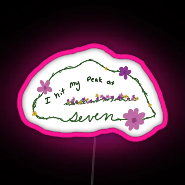 Seven Taylor Swift Lyrics With Flowers RGB Neon Sign