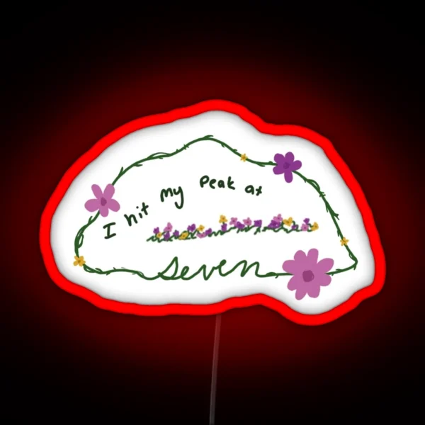 Seven Taylor Swift Lyrics With Flowers RGB Neon Sign