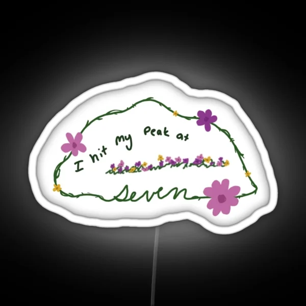 Seven Taylor Swift Lyrics With Flowers RGB Neon Sign