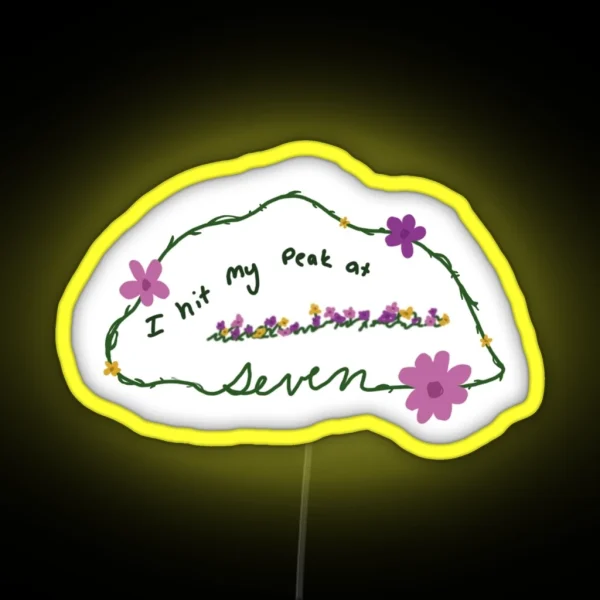 Seven Taylor Swift Lyrics With Flowers RGB Neon Sign