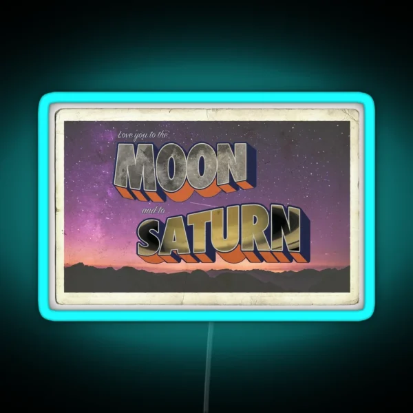 Seven Vintage Postcard RGB Neon Sign