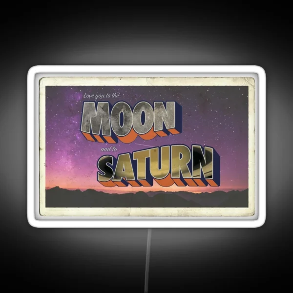 Seven Vintage Postcard RGB Neon Sign