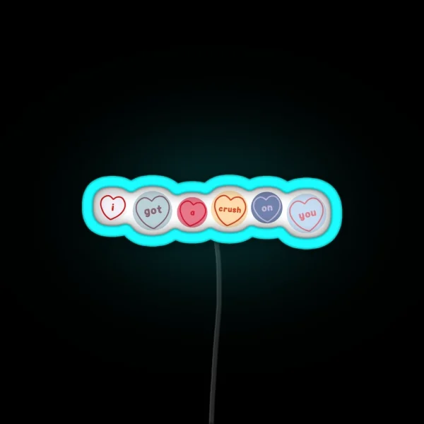 Seventeen Crush I Got A Crush On You Design RGB Neon Sign