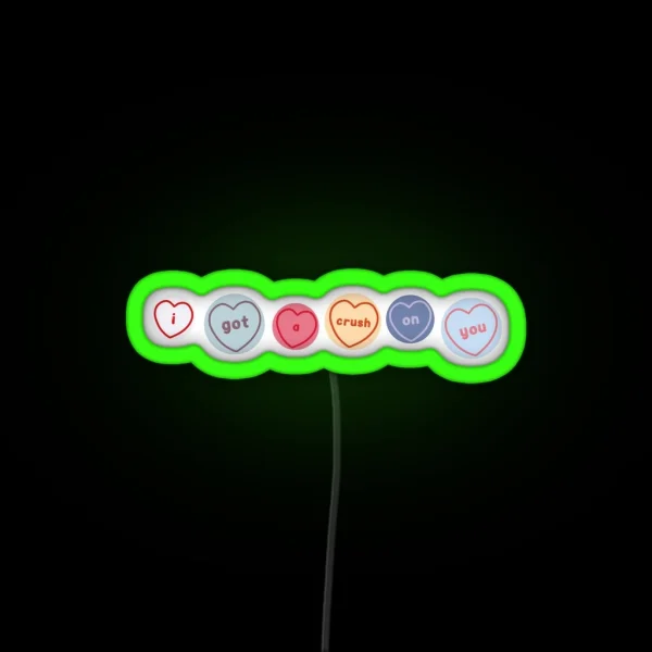 Seventeen Crush I Got A Crush On You Design RGB Neon Sign