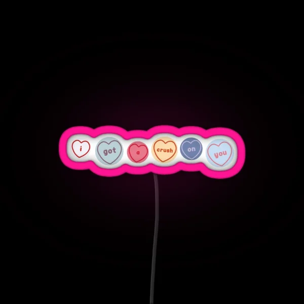 Seventeen Crush I Got A Crush On You Design RGB Neon Sign