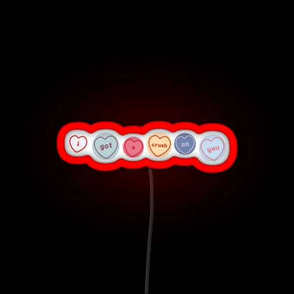 Seventeen Crush I Got A Crush On You Design RGB Neon Sign