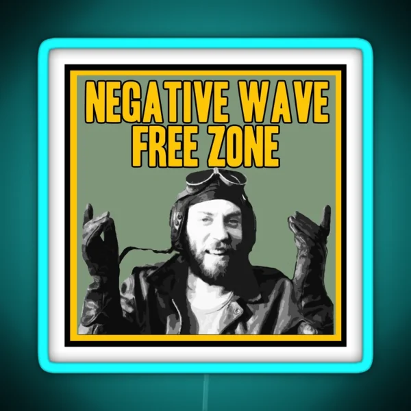 Sgt Oddball Negative Wave Free Zone RGB Neon Sign
