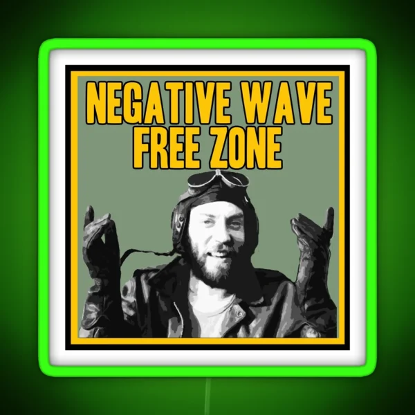 Sgt Oddball Negative Wave Free Zone RGB Neon Sign