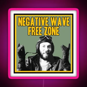 Sgt Oddball Negative Wave Free Zone RGB Neon Sign