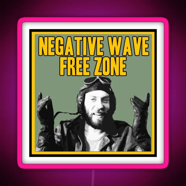 Sgt Oddball Negative Wave Free Zone RGB Neon Sign