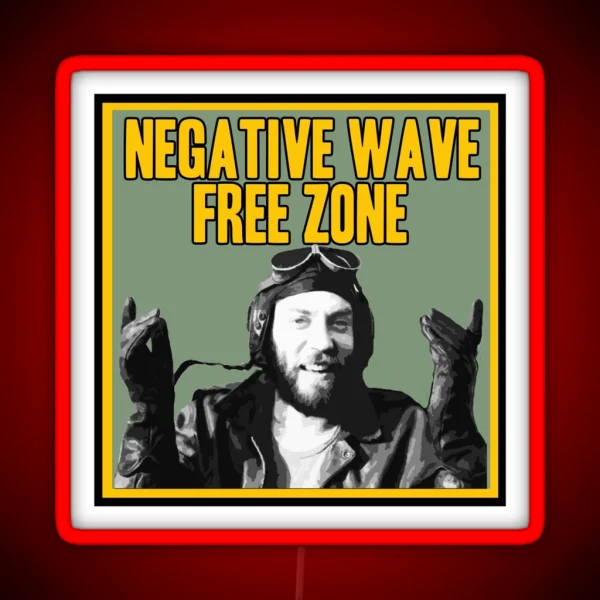 Sgt Oddball Negative Wave Free Zone RGB Neon Sign