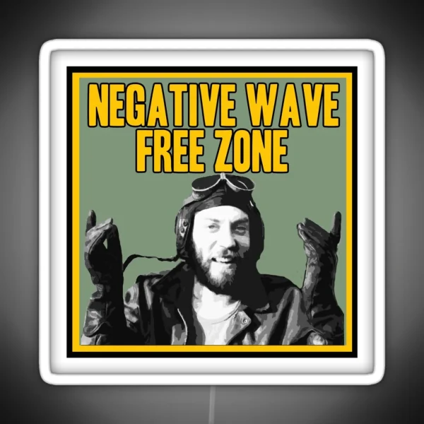 Sgt Oddball Negative Wave Free Zone RGB Neon Sign