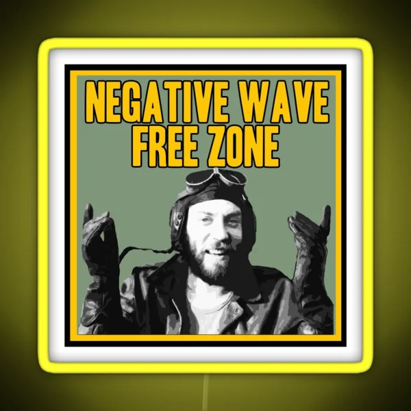 Sgt Oddball Negative Wave Free Zone RGB Neon Sign