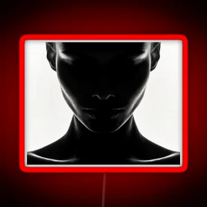 Shades Of Intrigue Dark Feminine Mystique Art RGB Neon Sign