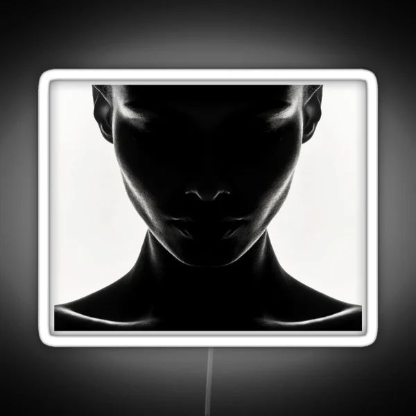 Shades Of Intrigue Dark Feminine Mystique Art RGB Neon Sign