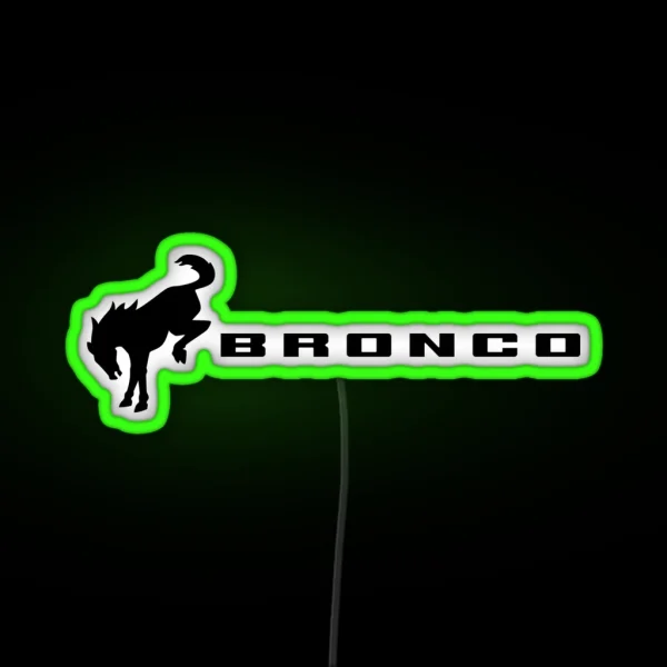 Shadow Black Ford Bronco Logo RGB Neon Sign