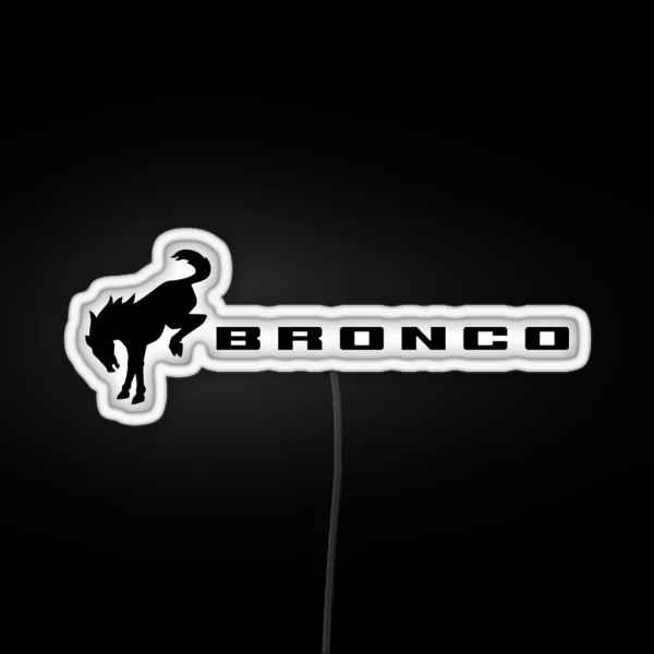 Shadow Black Ford Bronco Logo RGB Neon Sign