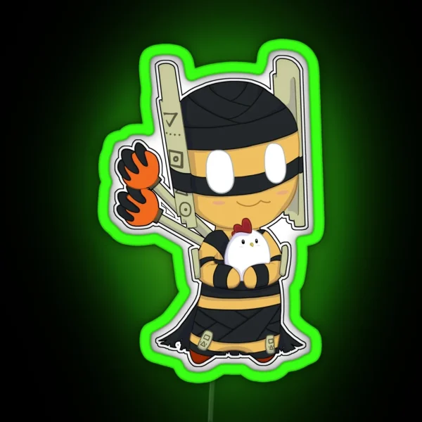 Shadow Shaman Chibi Style RGB Neon Sign