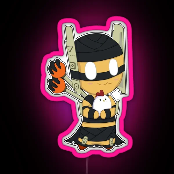 Shadow Shaman Chibi Style RGB Neon Sign