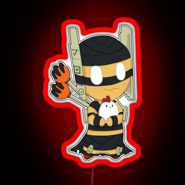 Shadow Shaman Chibi Style RGB Neon Sign