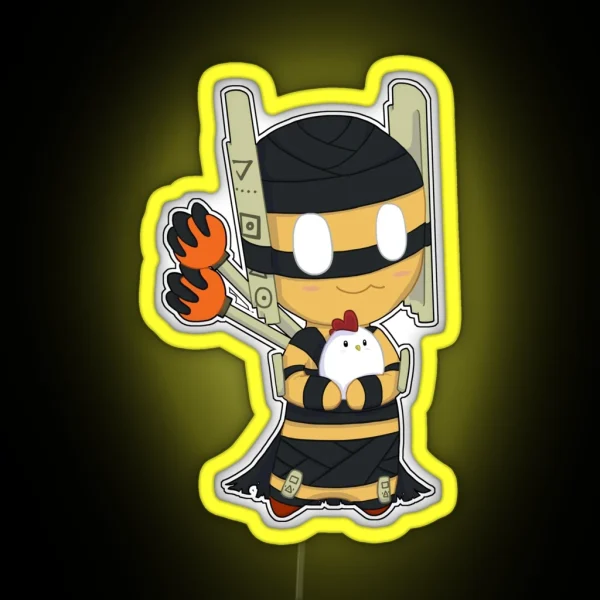 Shadow Shaman Chibi Style RGB Neon Sign