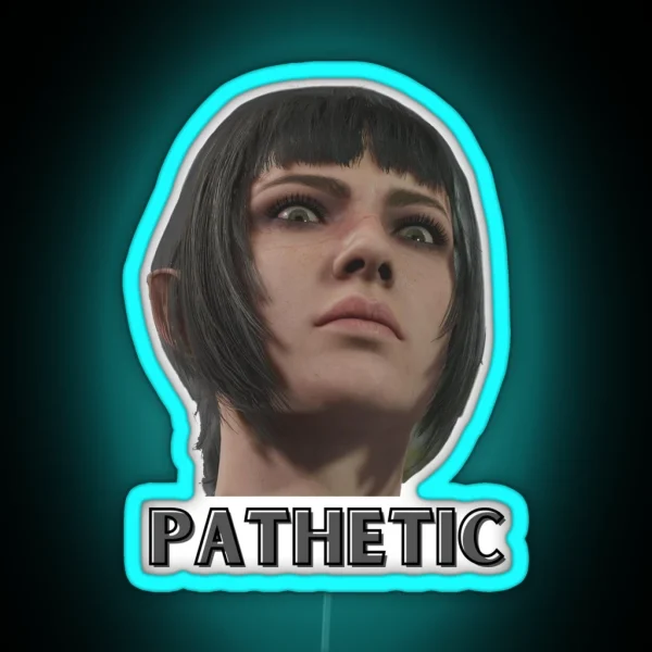 Shadowheart Disapproves Disagrees Pathetic RGB Neon Sign