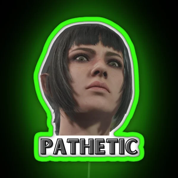 Shadowheart Disapproves Disagrees Pathetic RGB Neon Sign