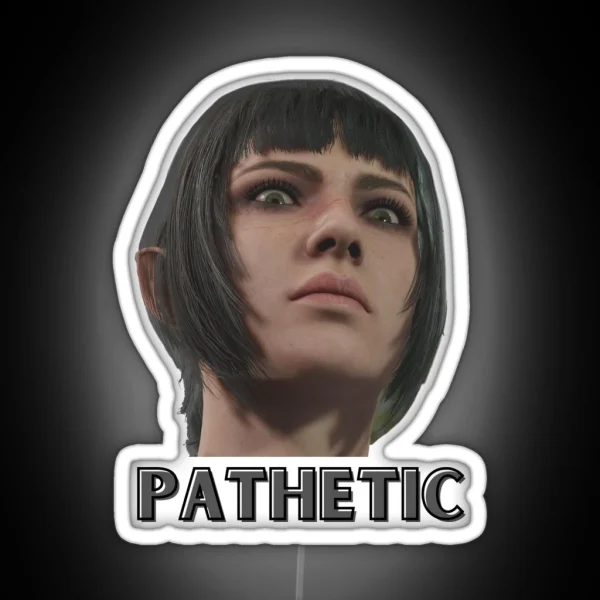 Shadowheart Disapproves Disagrees Pathetic RGB Neon Sign